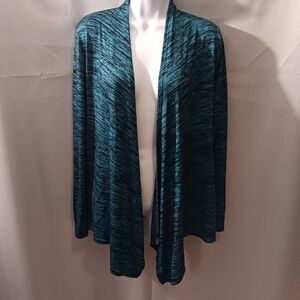 Teal Asymmetrical Open Front Women's Cover Size L Lightweight